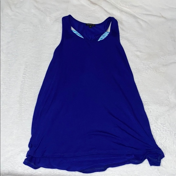 Tops - Blue tank w/bow